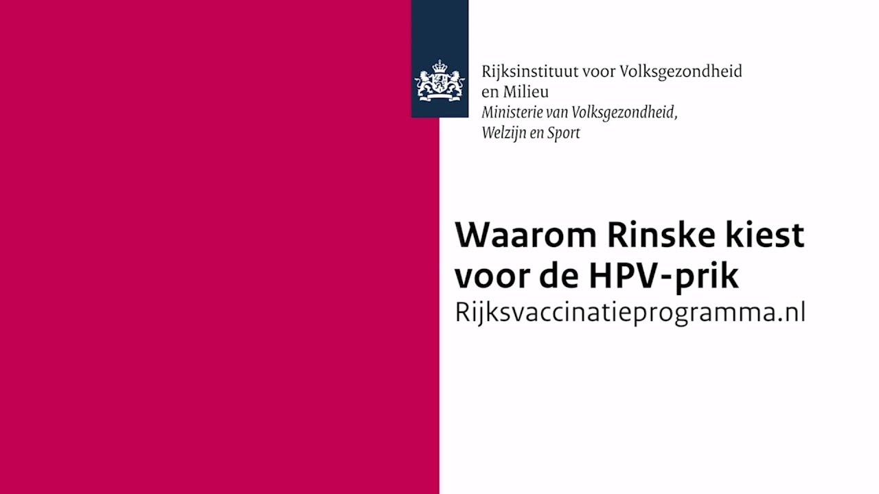 RIVM | Waarom Rinske kiest voor de HPV-prik