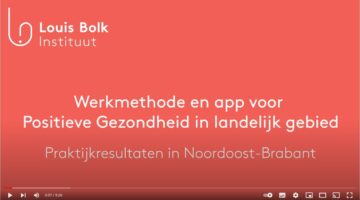 Filmpje: werkinstrument positieve gezondheid in landelijk gebied